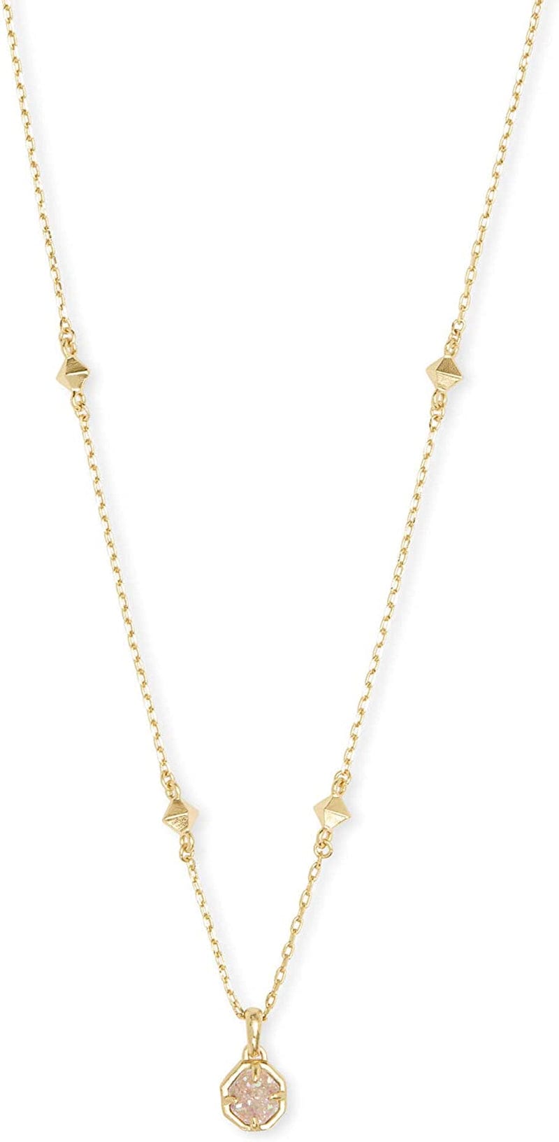 Nola Pendant Necklace for Women, Fashion Jewelry GOLD - IRIDESCENT DRUSY