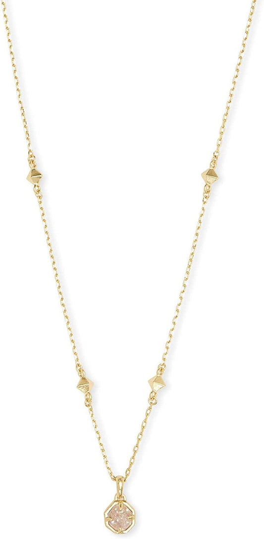 Nola Pendant Necklace for Women, Fashion Jewelry GOLD - IRIDESCENT DRUSY