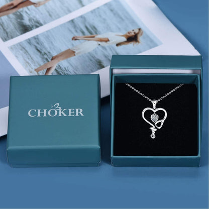 Nurse Necklace for Women 925 Sterling Silver Stethoscope Heartbeat Necklace Jewelry Gifts for Nurse Graduation Medical Student Doctor