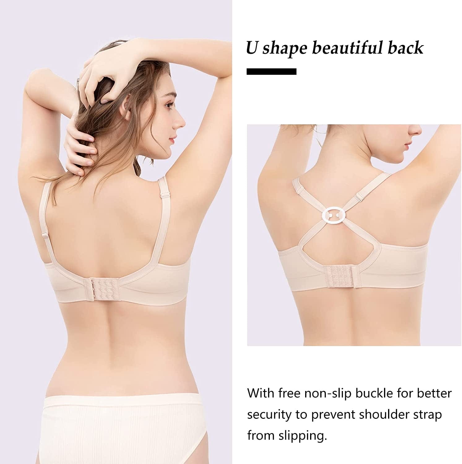 Nursing Bra 3 Pack Womens Maternity Breastfeeding Bra Wireless Sleep Bra Bralette with Extenders & Clips