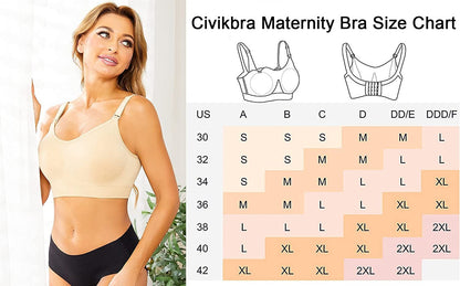 Nursing Bra for Breastfeeding Seamless Full Bust Maternity Bras for Pregancy