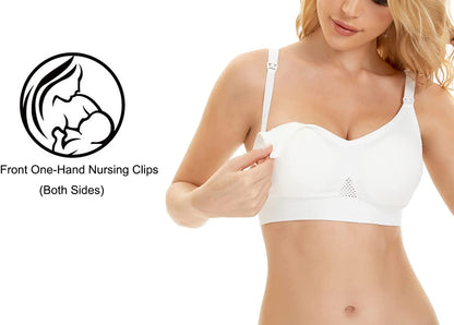 Nursing Bras for Breastfeeding Maternity Bras for Pregnancy Everyday Sleep Bras 3 Pack