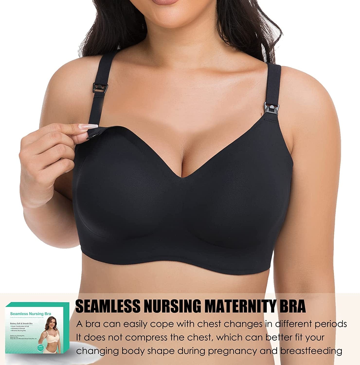 Nursing Bras for Breastfeeding Seamless Maternity Bra Ultra Comfort Smooth Wireless Pregnancy Sleeping Bralette