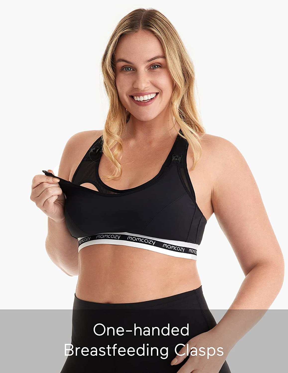 Nursing Sports Bra plus Size, YN11 Support Breastfeeding Maternity Bra Wireless Pregnancy Padded Low Impact Bralette