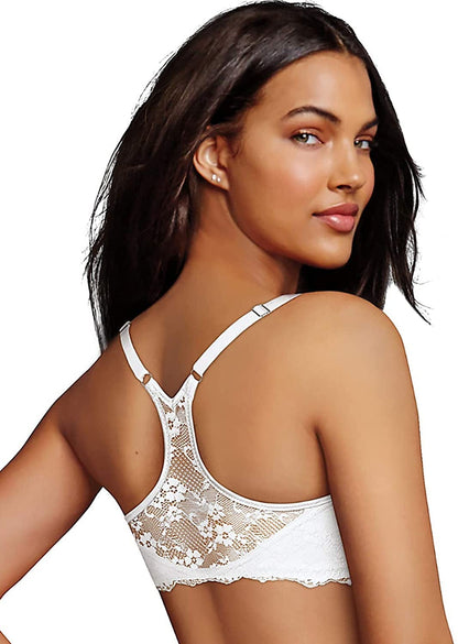 One Fab Fit Extra Coverage Lace T-Back Bra (07112) White / 38D