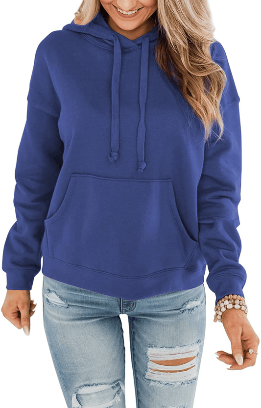 ORANDESIGNE Women’S Casual Hoodies Long Sleeve Pullover Tops Loose Lightweight Sweatshirt with Pocket Apparel & Accessories > Clothing > Activewear Kylie Max   