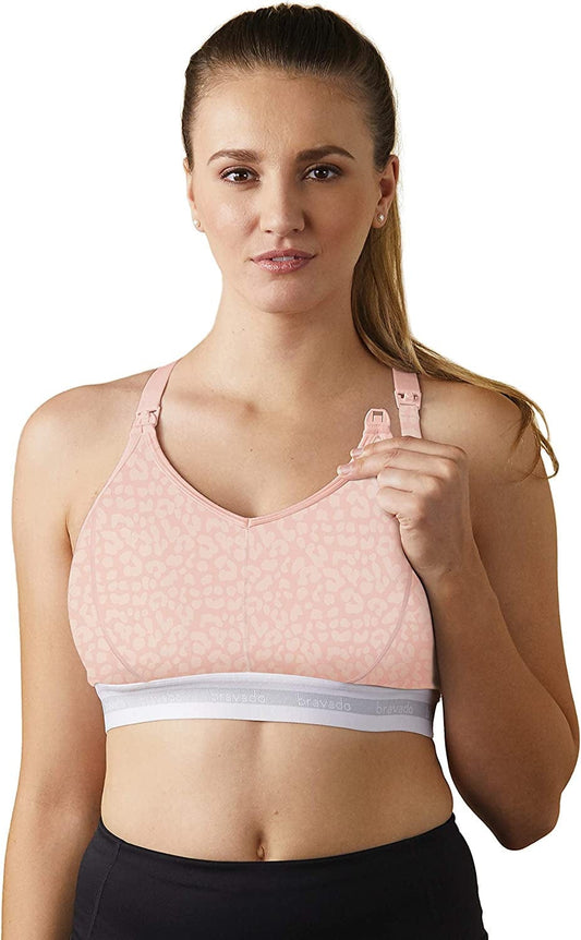 Original Full Cup Nursing Bra in Cotton-Modal | Pink Leopard Pink Leopard - Full Cup / Small