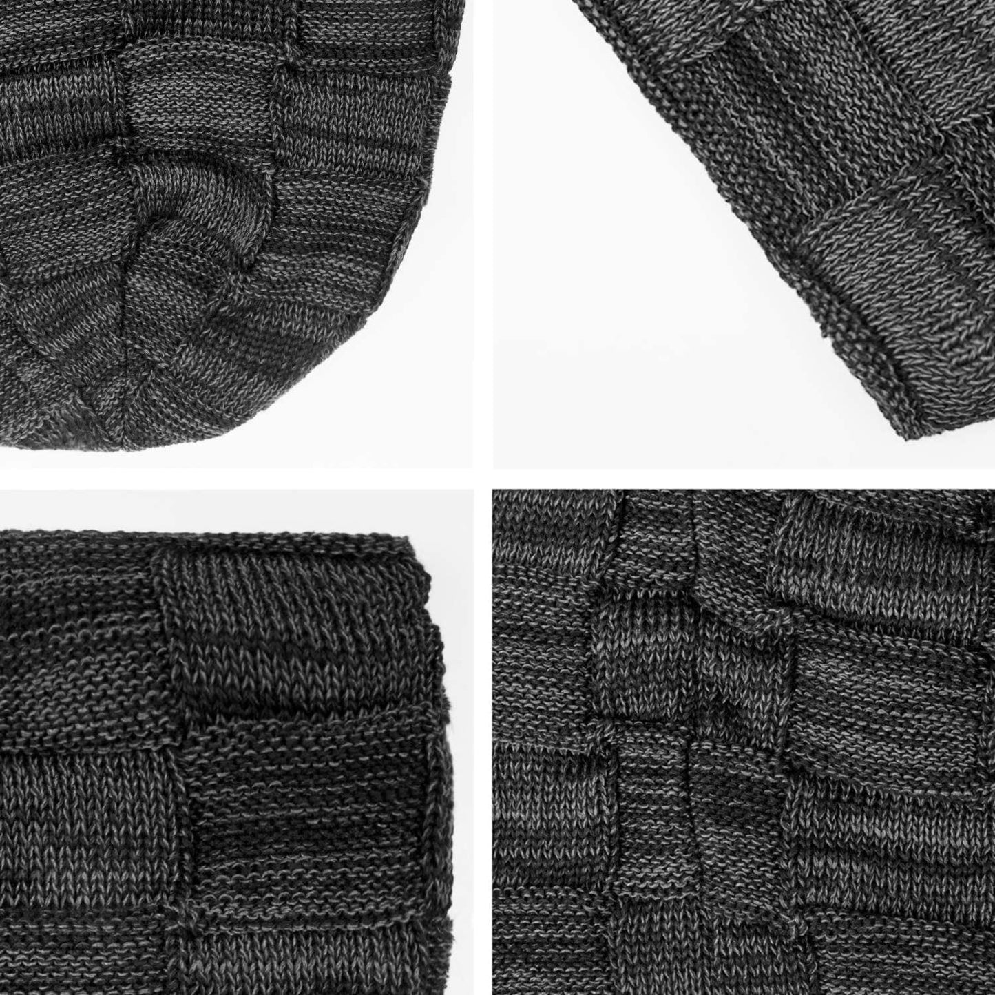 Ousipps 2 Pack Winter Hats for Men Women, Baggy Mens Beanies for Winter Ski Snow Skull Hats Black Beanie for Men and Women Apparel & Accessories > Clothing Accessories > Hats Ousipps   
