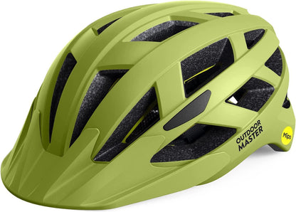 Outdoormaster Gem Recreational MIPS Cycling Helmet - Two Removable Liners & Ventilation in Multi-Environment - Bike Helmet in Mountain, Motorway for Youth & Adult Speed Yellow / Medium
