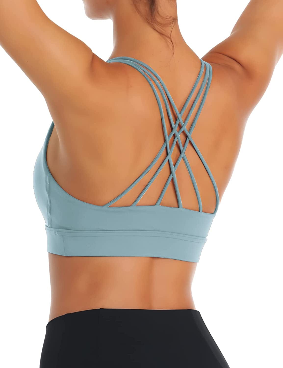 OYANUS Womens Summer Workout Tops Sexy Backless Yoga Shirts Open Back Activewear Running Sports Gym Quick Dry Tank Tops Z01-blue / Large