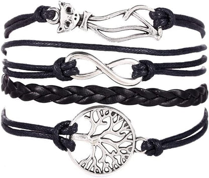 Pack of 50 Tree of Life Charms Jewelry Making Silver Charms Mixed Smooth Tibetan Silver Metal Charms Pendants DIY for Necklace Bracelet Jewelry Making and Crafting