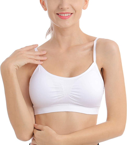 Padded Bralettes for Women Seamless Strappy Sports Bra Comfortable Mini Yoga Camisole Bras