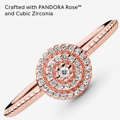 Pandora Jewelry Elegant Sparkle Cubic Zirconia Ring in Pandora Rose