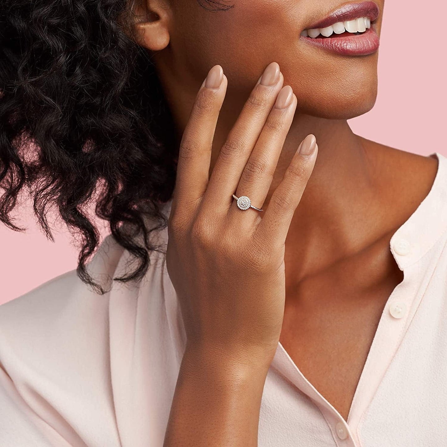 Pandora Jewelry Elegant Sparkle Cubic Zirconia Ring in Pandora Rose