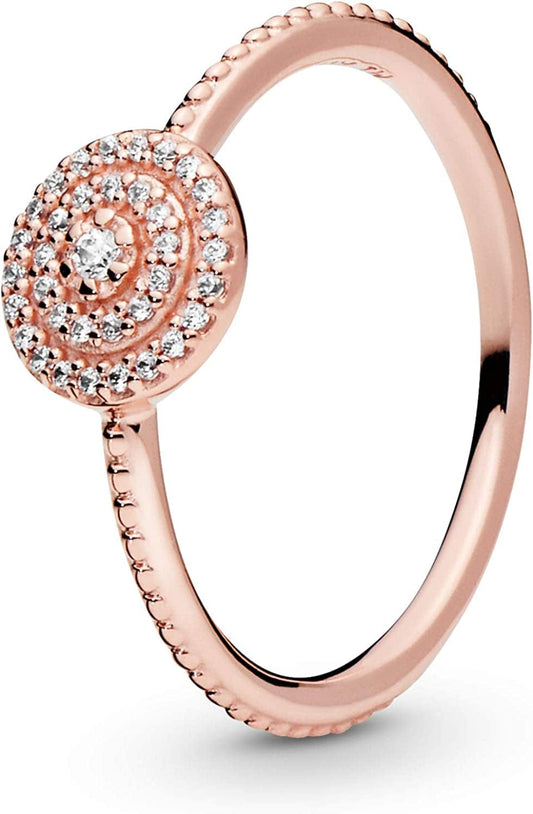 Pandora Jewelry Elegant Sparkle Cubic Zirconia Ring in Pandora Rose 8.5