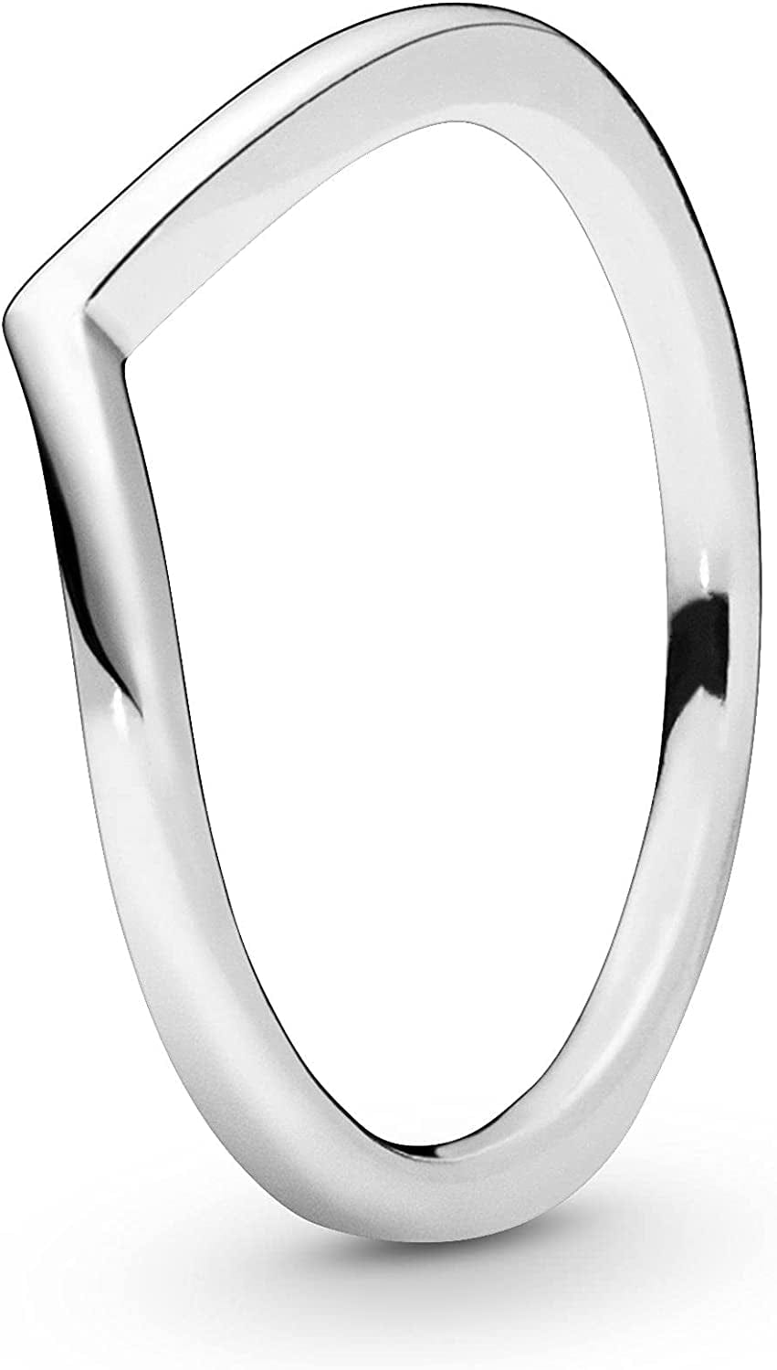 Pandora Jewelry Polished Wishbone Sterling Silver Ring 8.5