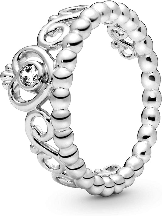 Pandora Jewelry - Princess Tiara Crown Cubic Zirconia Ring - Gift for Her - Sterling Silver 6