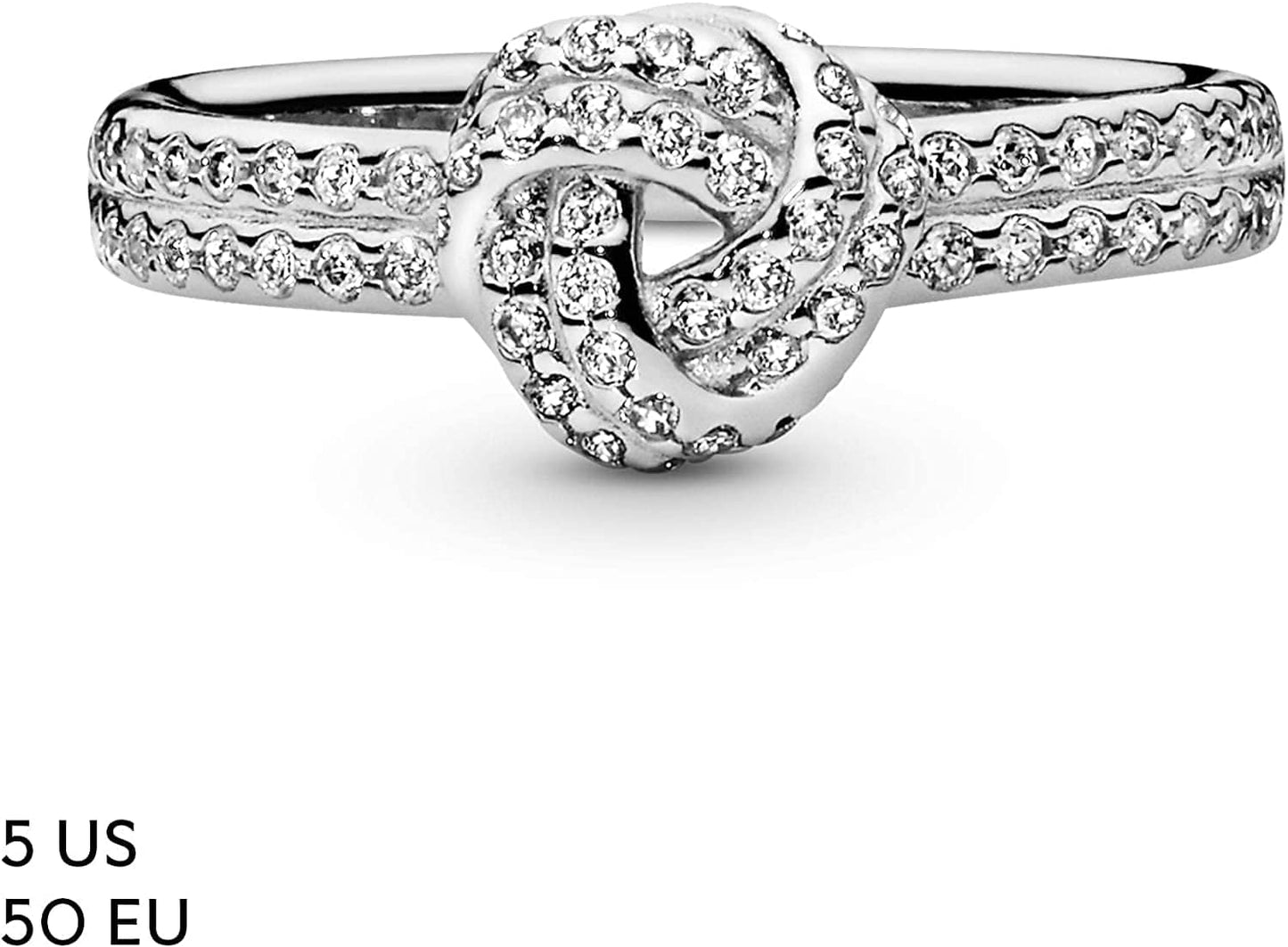 Pandora Jewelry Shimmering Knot Cubic Zirconia Ring in Sterling Silver