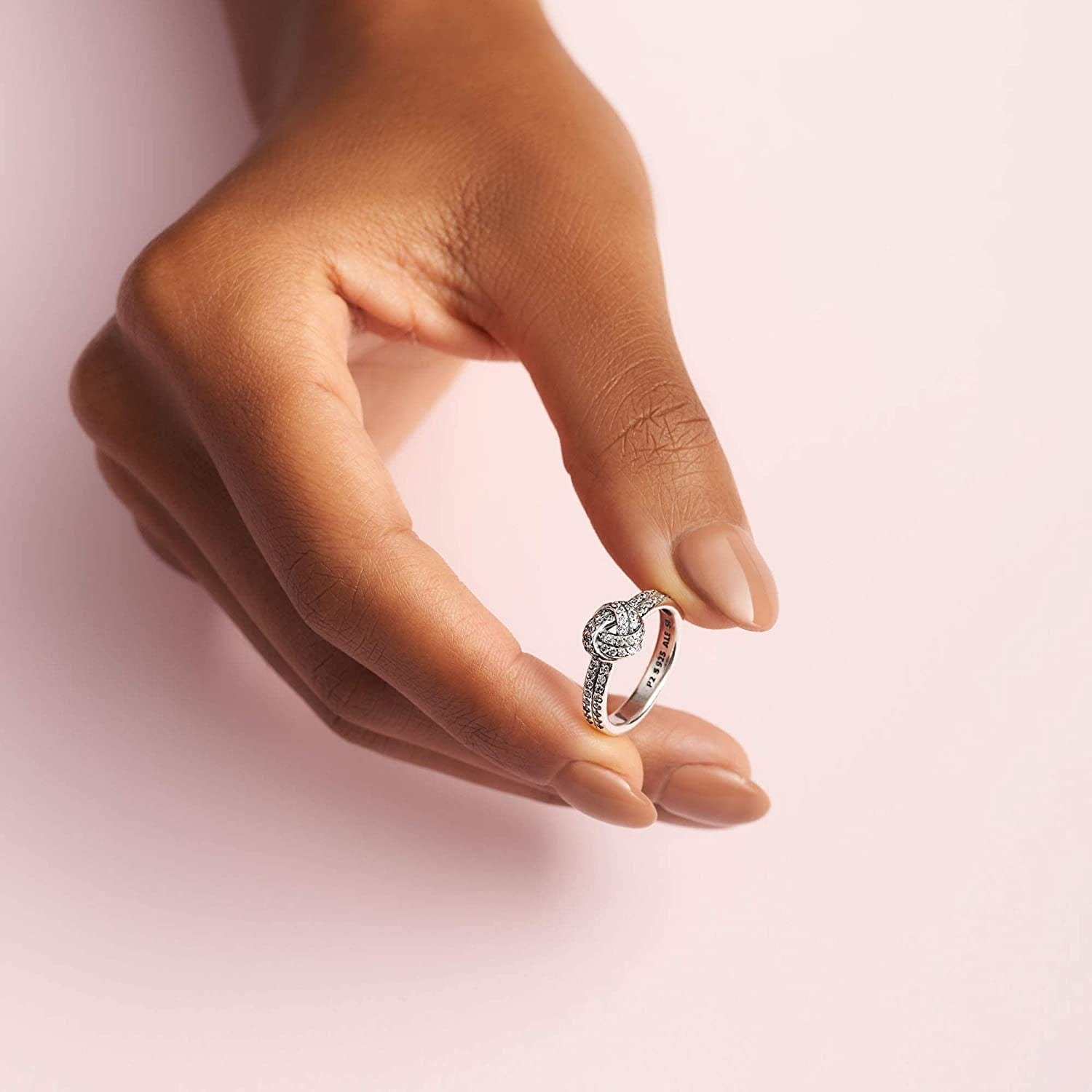 Pandora Jewelry Shimmering Knot Cubic Zirconia Ring in Sterling Silver
