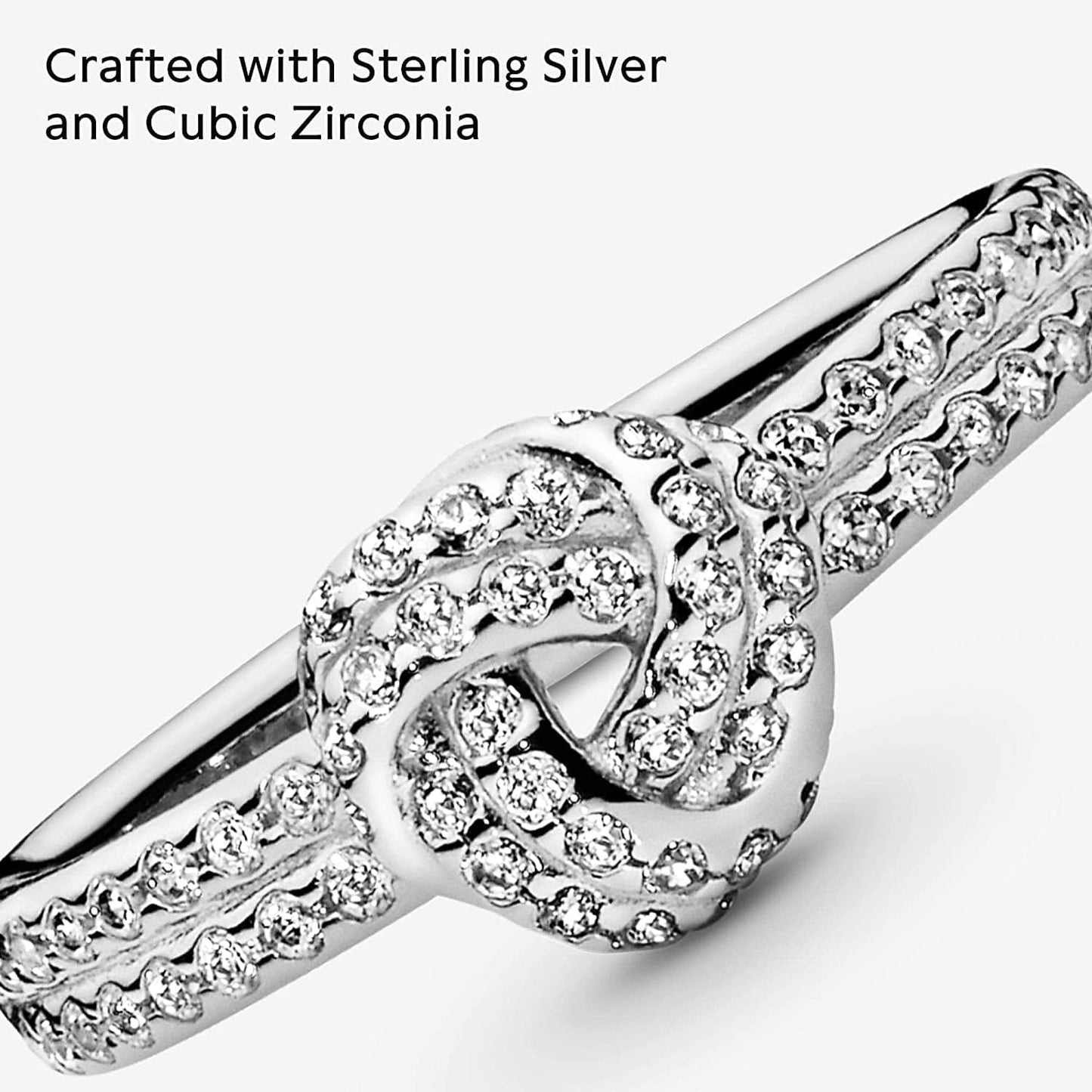 Pandora Jewelry Shimmering Knot Cubic Zirconia Ring in Sterling Silver