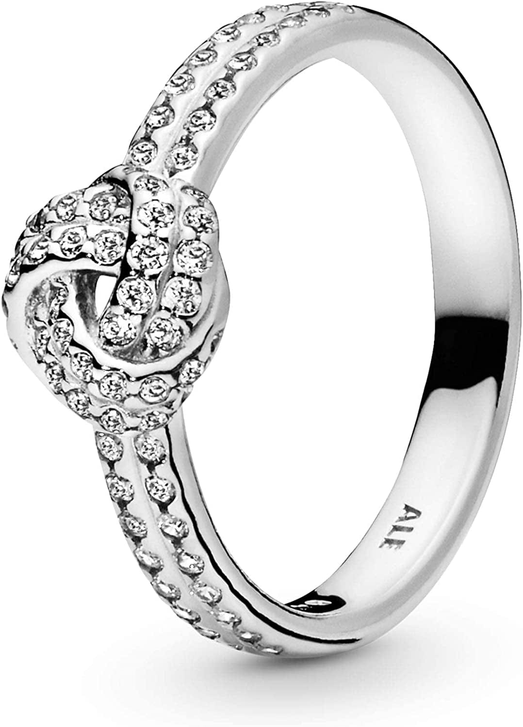 Pandora Jewelry Shimmering Knot Cubic Zirconia Ring in Sterling Silver 7.5