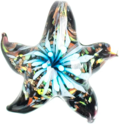 Paracord Planet Glass Starfish Pendants Available in Various and Unique Colors (Blue"Osiris") Turquoise "Reef"