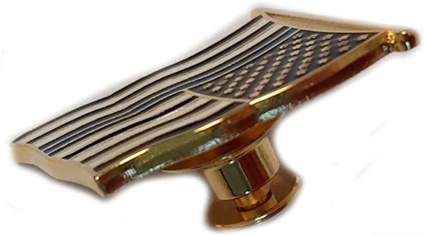 Patriotic Pins Thin Blue Line American Flag Lapel Pin - Support Police Officers | 7/8" X 7/8" | Made in the USA | Brass Gold Plate | Enamel Stripes | Travel Pouch & Gift Box Included