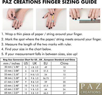 Paz Creations .925 Sterling Silver Hammered Dome Ring