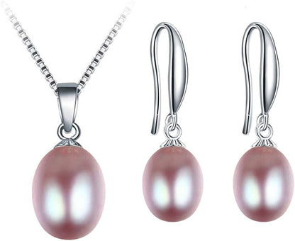 Pearl Jewelry Set Purple