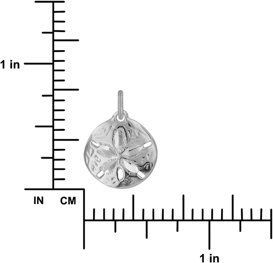 Pendant Necklace – 18 Inch Sand Dollars Pendant Charm – Premium Sterling Silver Craftsmanship – Modern and Elegant – Comfortable Women Jewelry Necklace