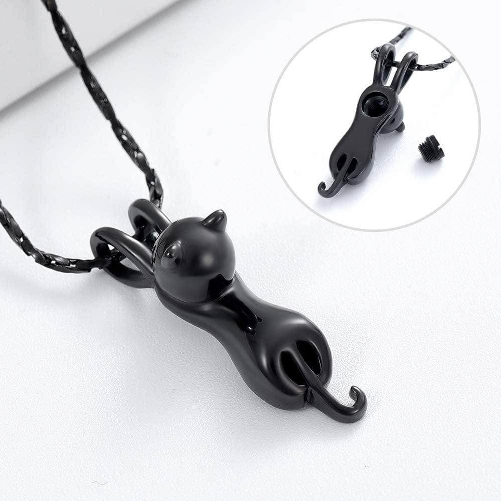 Pet Cremation Jewelry for Ashes Memorial Ash Jewelry Keepsake Cat Urn Pendants for Animal Ashes Necklace