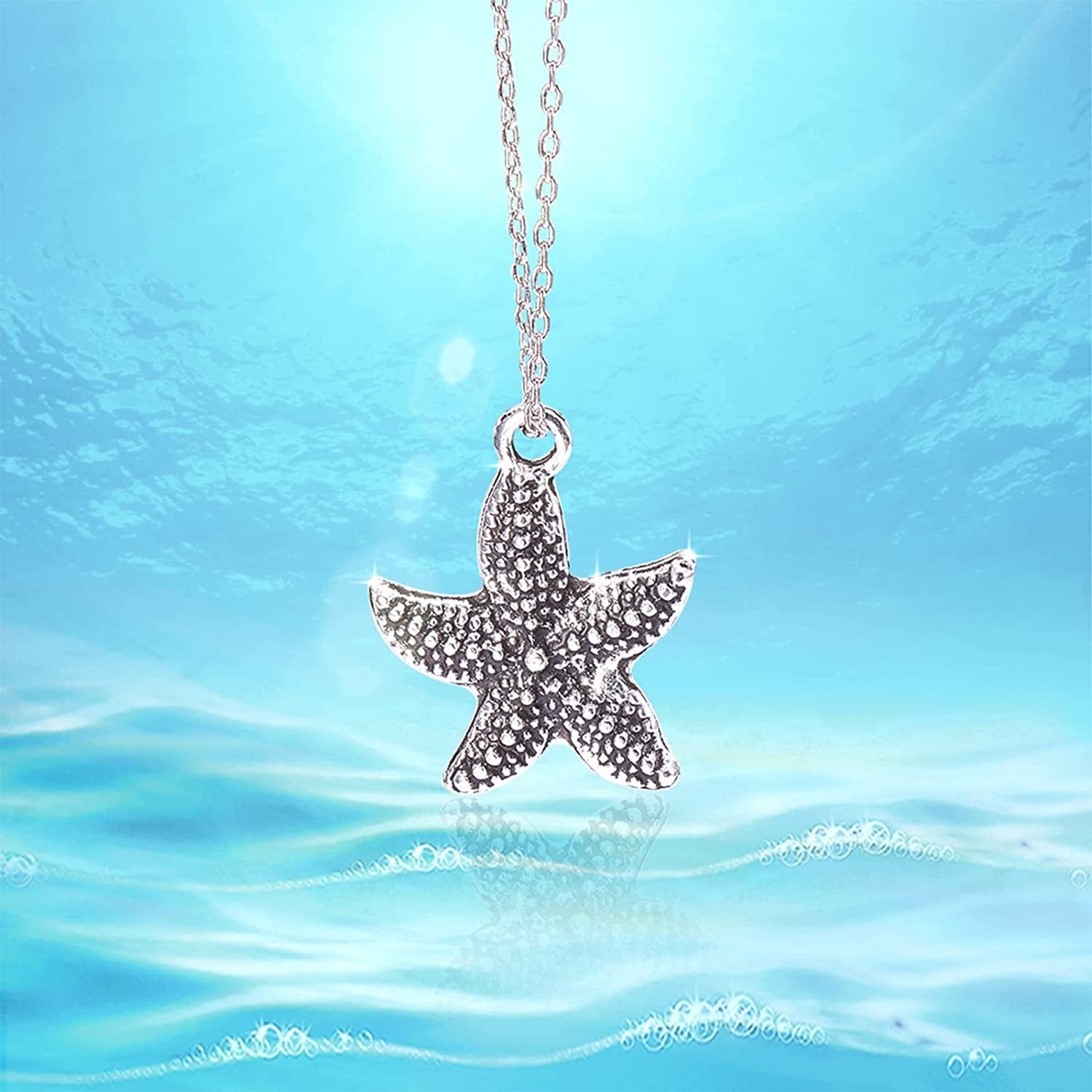 PH Pandahall 90Pcs 15 Style Ocean Fish Charms Tibetan Seashell Marine Pendants Antique Silver Animal Sea Creatures Charms Pendants for Wakiki Hawaii DIY Bracelet Necklace Keychain Jewelry Making