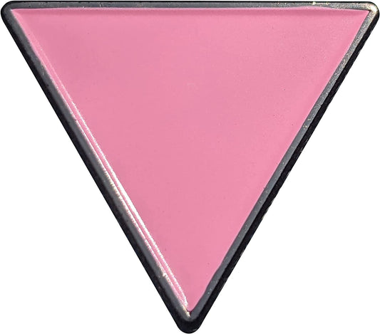 Pink Triangle - Gay and Lesbian LGBT Support Pride Symbol Enamel Pin - Lapel or Fabric Pin