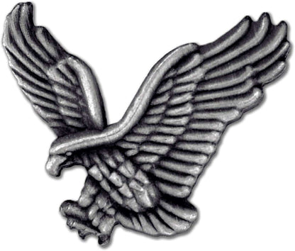 Pinmart American Patriotic Eagle Enamel Lapel Pin Antique Silver Eagle / 5 Pack