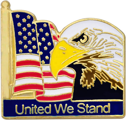 Pinmart American Patriotic Eagle Enamel Lapel Pin United We Stand / 50 Pack