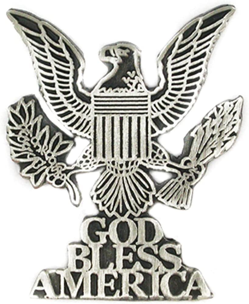 Pinmart American Patriotic Eagle Enamel Lapel Pin God Bless America / 25 Pack
