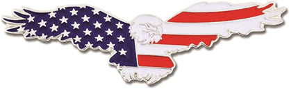 Pinmart American Patriotic Eagle Enamel Lapel Pin American Flag / 10 Pack