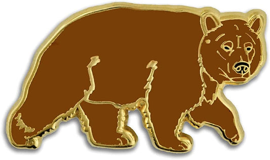 Pinmart Brown Grizzly Bear Wild Animal Enamel Lapel Pin 100 Pack