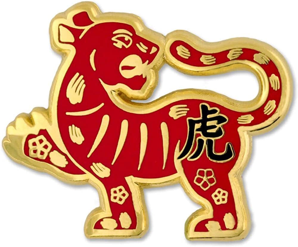 Pinmart Chinesezodiac Enamel Lapel Pin Tiger / 5 Pack