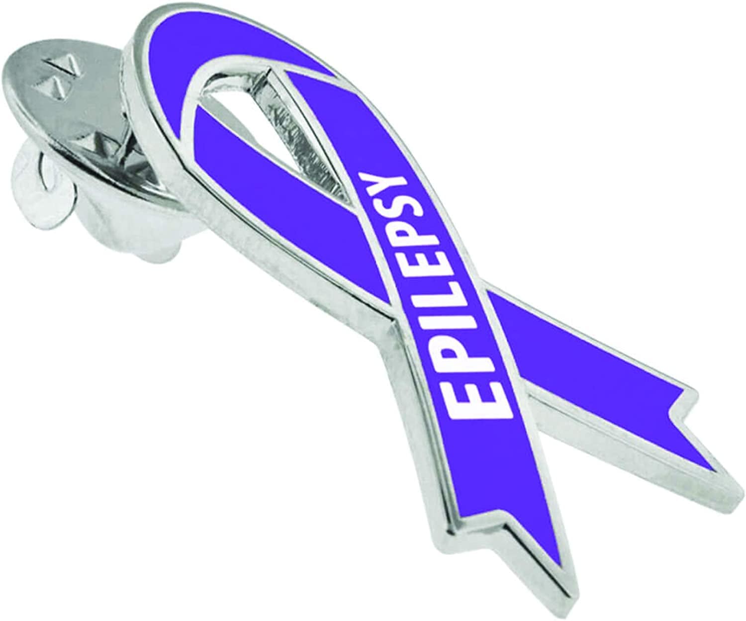 Pinmart Epilepsy Purple Awareness Ribbon Enamel Lapel Pin