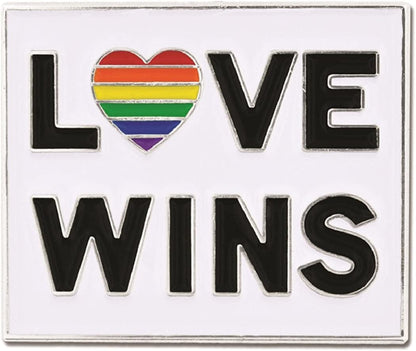 Pinmart Gay Pride LGBT Enamel Lapel Pin Love Wins / 1 Piece