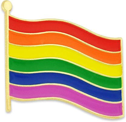 Pinmart Gay Pride LGBT Enamel Lapel Pin Gay Pride Flag / 50 Pack