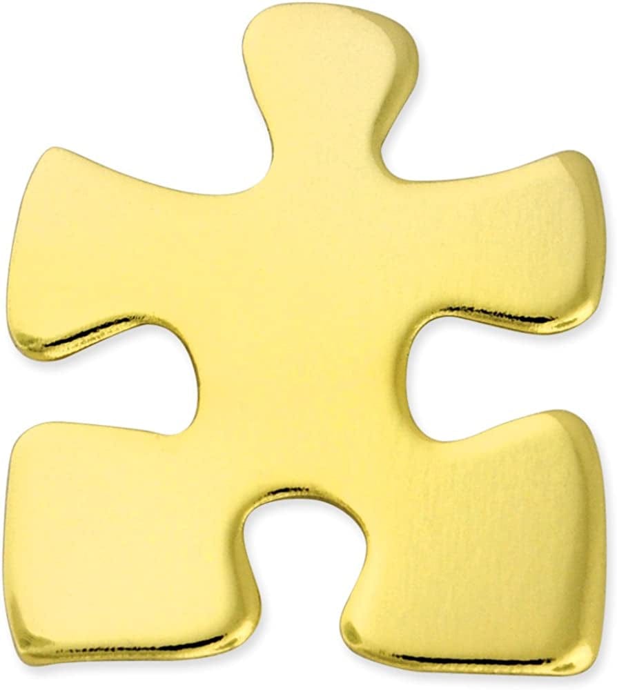 Pinmart Gold Plated Puzzle Piece Autism Awareness or Corporate Lapel Pin 100 Pack