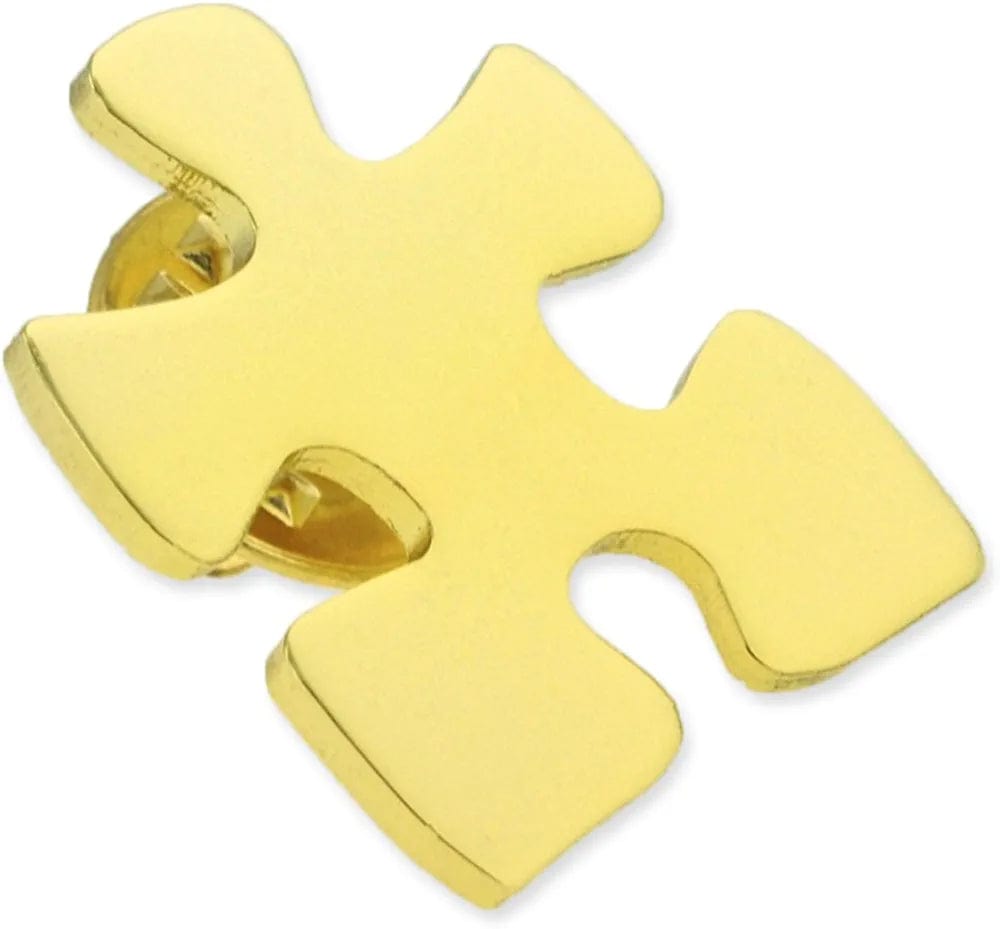 Pinmart Gold Plated Puzzle Piece Autism Awareness or Corporate Lapel Pin
