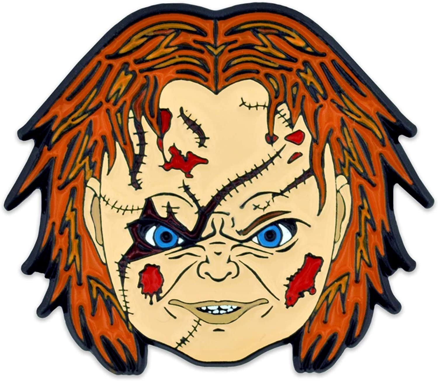 Pinmart Halloween Horror Movie Enamel Lapel Pin Possessed Doll / 5 Pack