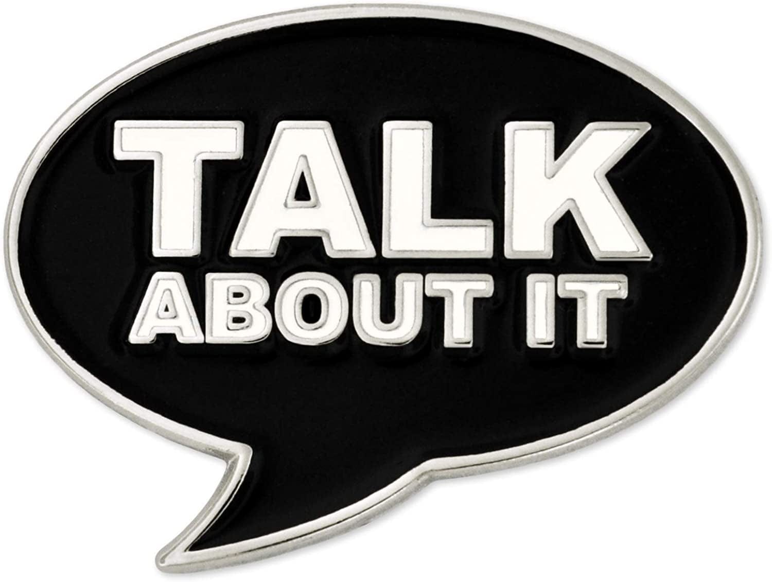 Pinmart Mental Health Awareness Enamel Lapel Pin Talk About It / 100 Pack