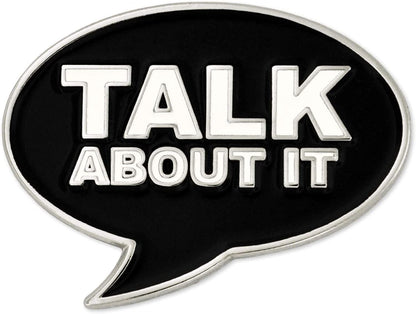 Pinmart Mental Health Awareness Enamel Lapel Pin Talk About It / 100 Pack