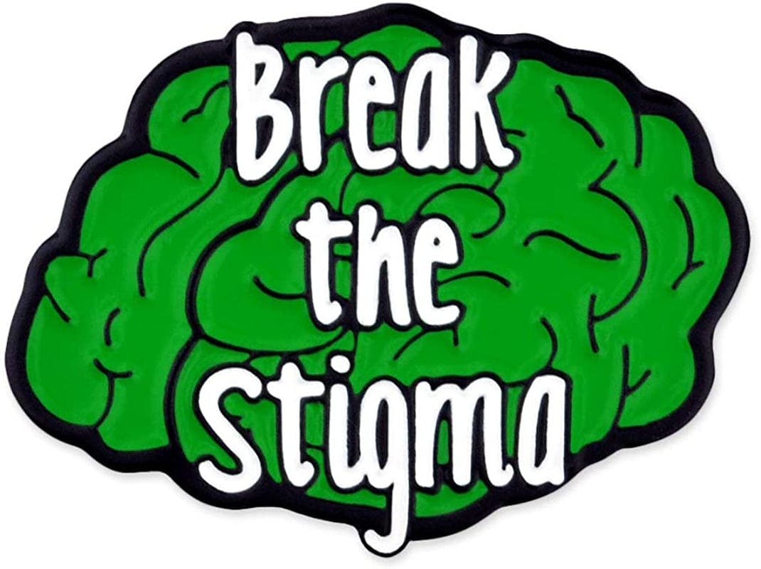 Pinmart Mental Health Awareness Enamel Lapel Pin Break The Stigma / 5 Pack
