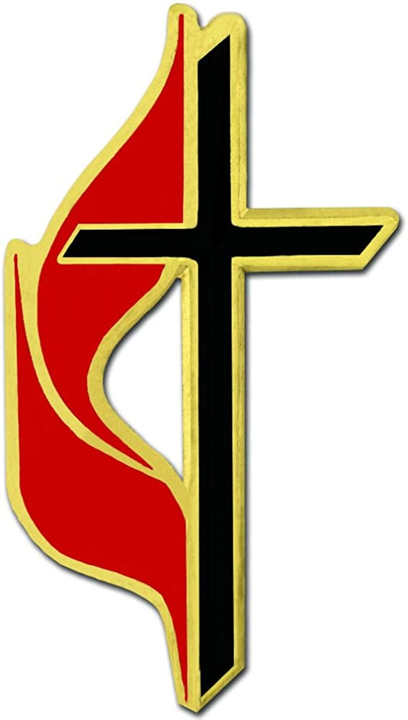Pinmart Methodist Cross Religious Enamel Lapel Pin 100 Pack
