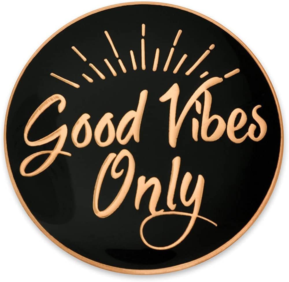 Pinmart Motivational Enamel Lapel Pin Good Vibes Only / 1 Piece